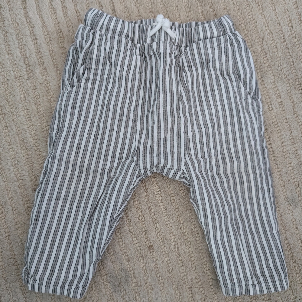 Rylee + Cru hawthorne trouser || railroad stripe × 16-12M